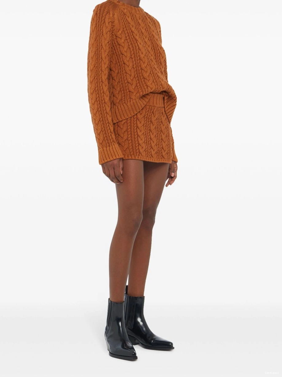 Affordable Women cable-knit Alanui skirt mid-rise 0719